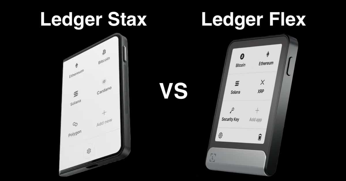 Ledger Stax VS Ledger Flex hardware wallet